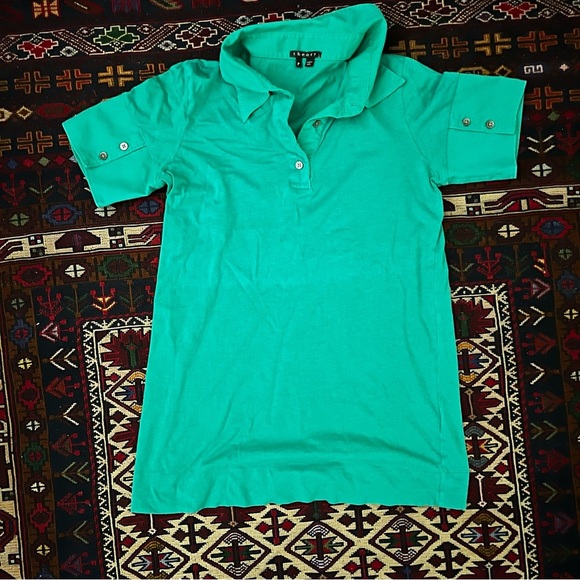 Theory Tops - Theory Polo with sleeve button detail
